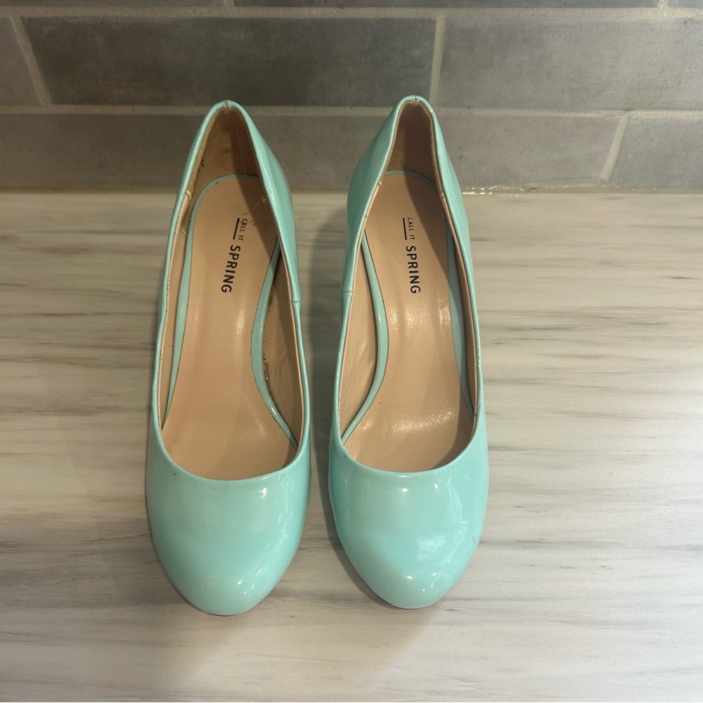 Call It Spring Mint Heels- Size 6.5- Preowned